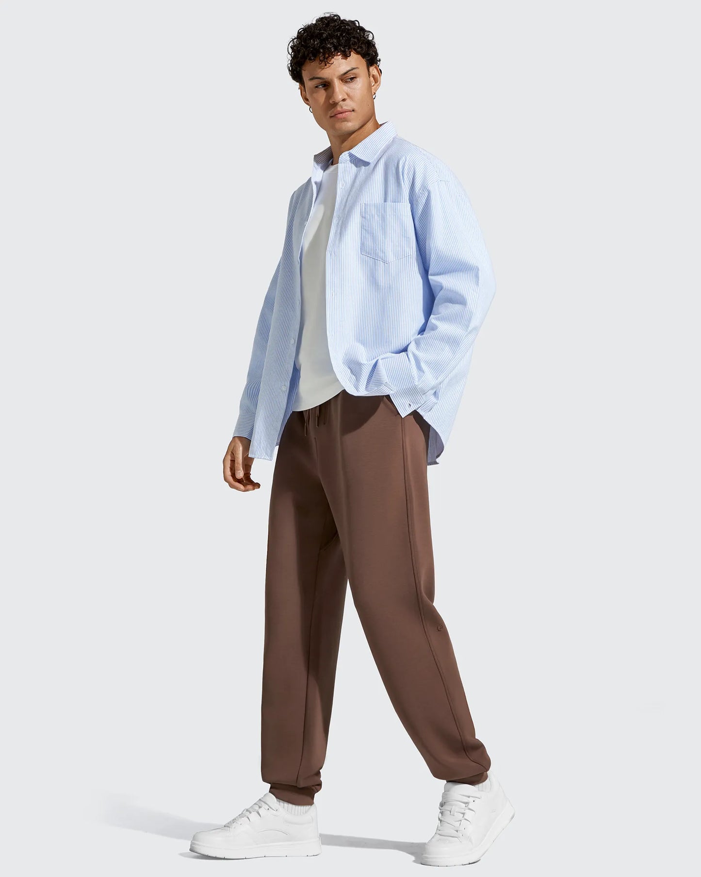 Pantalones de chándal térmicos con cordón y forro polar para hombre Smoofit