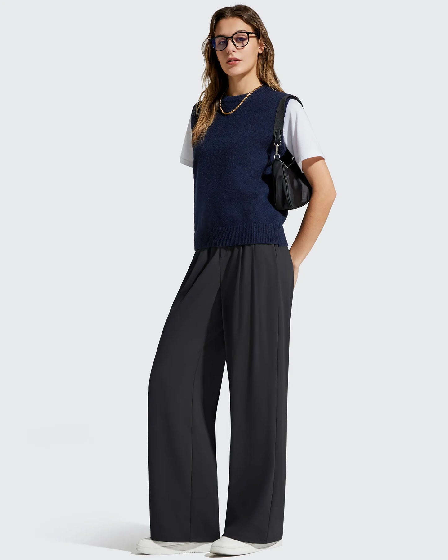 Pantalones Casuales de Vestir de Talle Alto ShiftReady