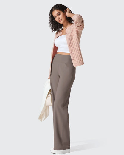BareFeel Pantalones Elegantes de Tiro Alto Sin Costuras (Talla Alta)
