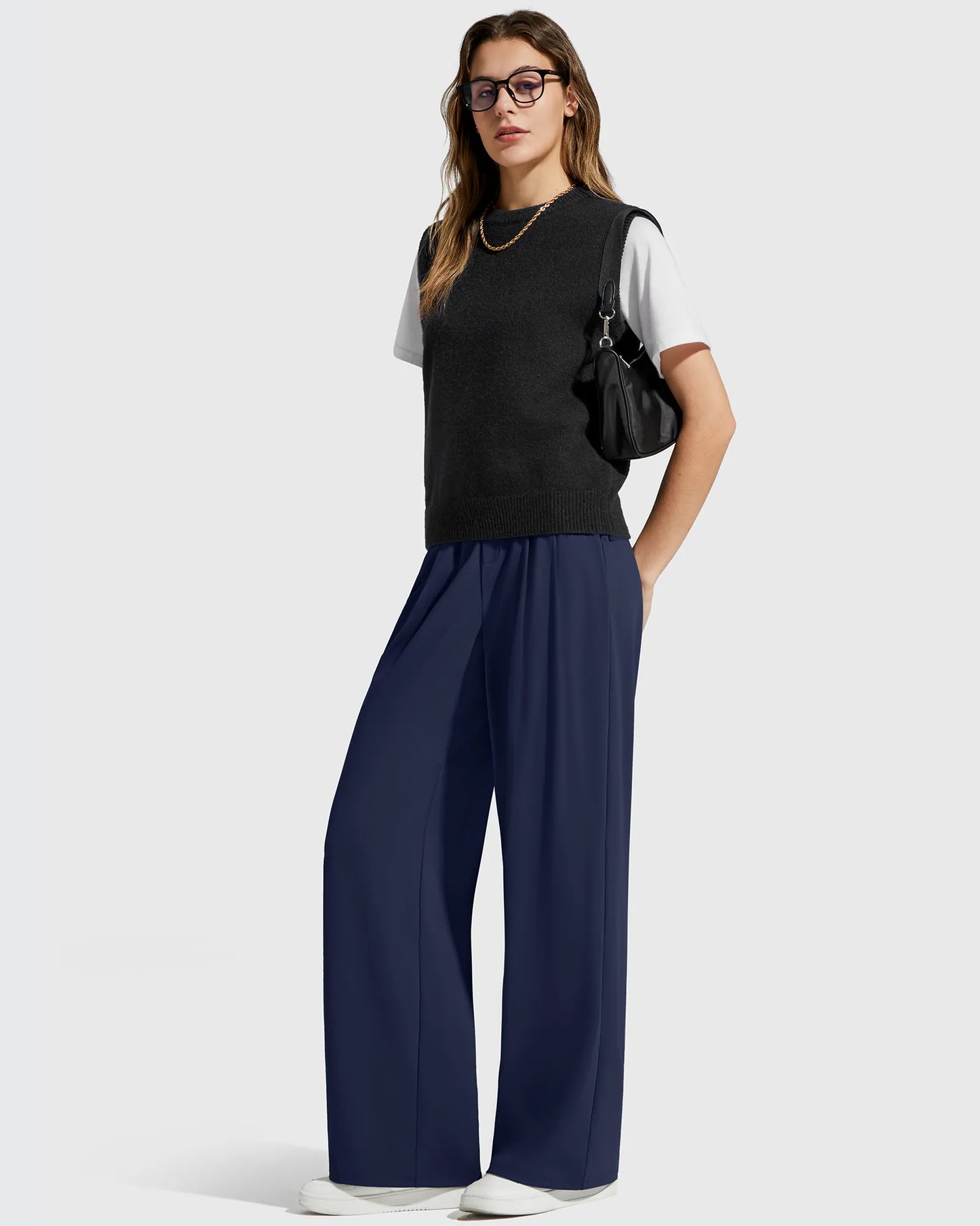 Pantalones Casuales de Vestir de Talle Alto ShiftReady