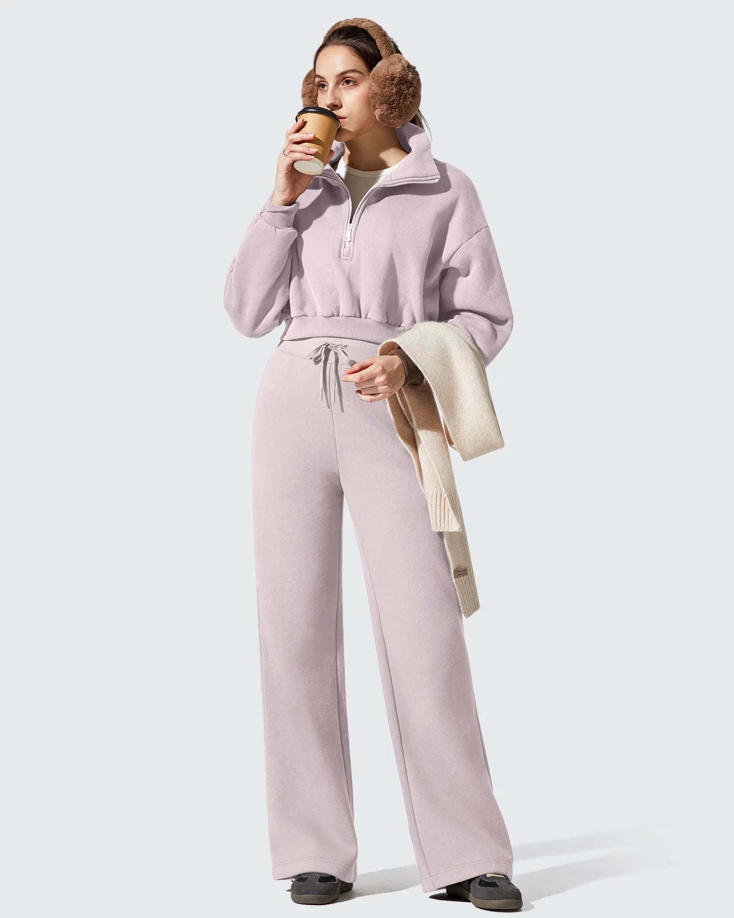 Pantalones térmicos de algodón con forro polar y cordón ajustable Flurrylux