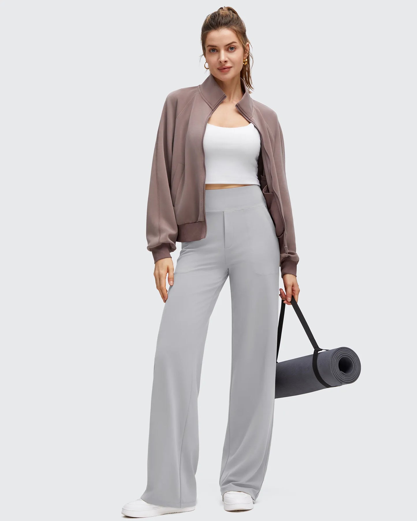 Pantalones de yoga de pierna ancha de alta elasticidad BareFeel