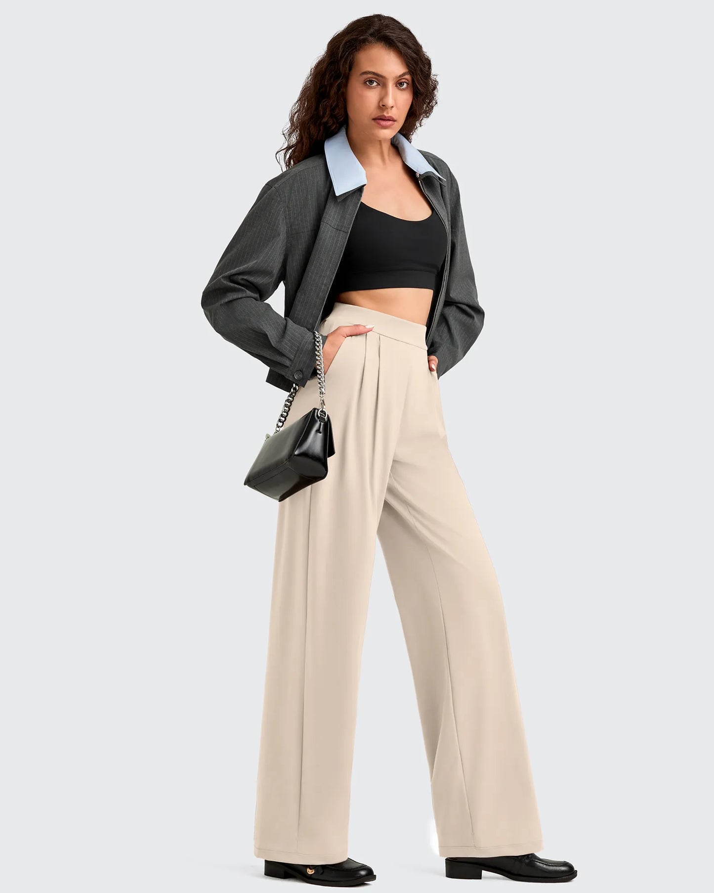 Pantalones Casuales de Vestir de Talle Alto ShiftReady