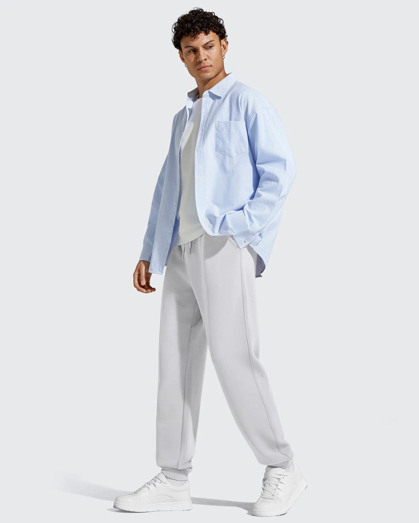 Pantalones de chándal térmicos con cordón y forro polar para hombre Smoofit