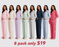 Gingerbread Man Print Pajama Set (8-Pack)