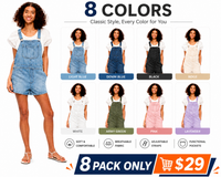 8 PACK-LIGHT BLUE+WHITE+DENIM BLUE+ARMY GREEN+BLACK+PINK+BEIGE+LAVENDER