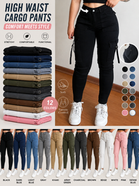 12-PACK(BLACK + DARK BLUE + LIGHT BLUE + GRAY + KHAKI + ARMY GREEN + CHARCOAL + BROWN + BEIGE + WHITE + PINK + DENIM BLUE)