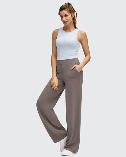 Pantalones de yoga de pierna ancha de alta elasticidad BareFeel