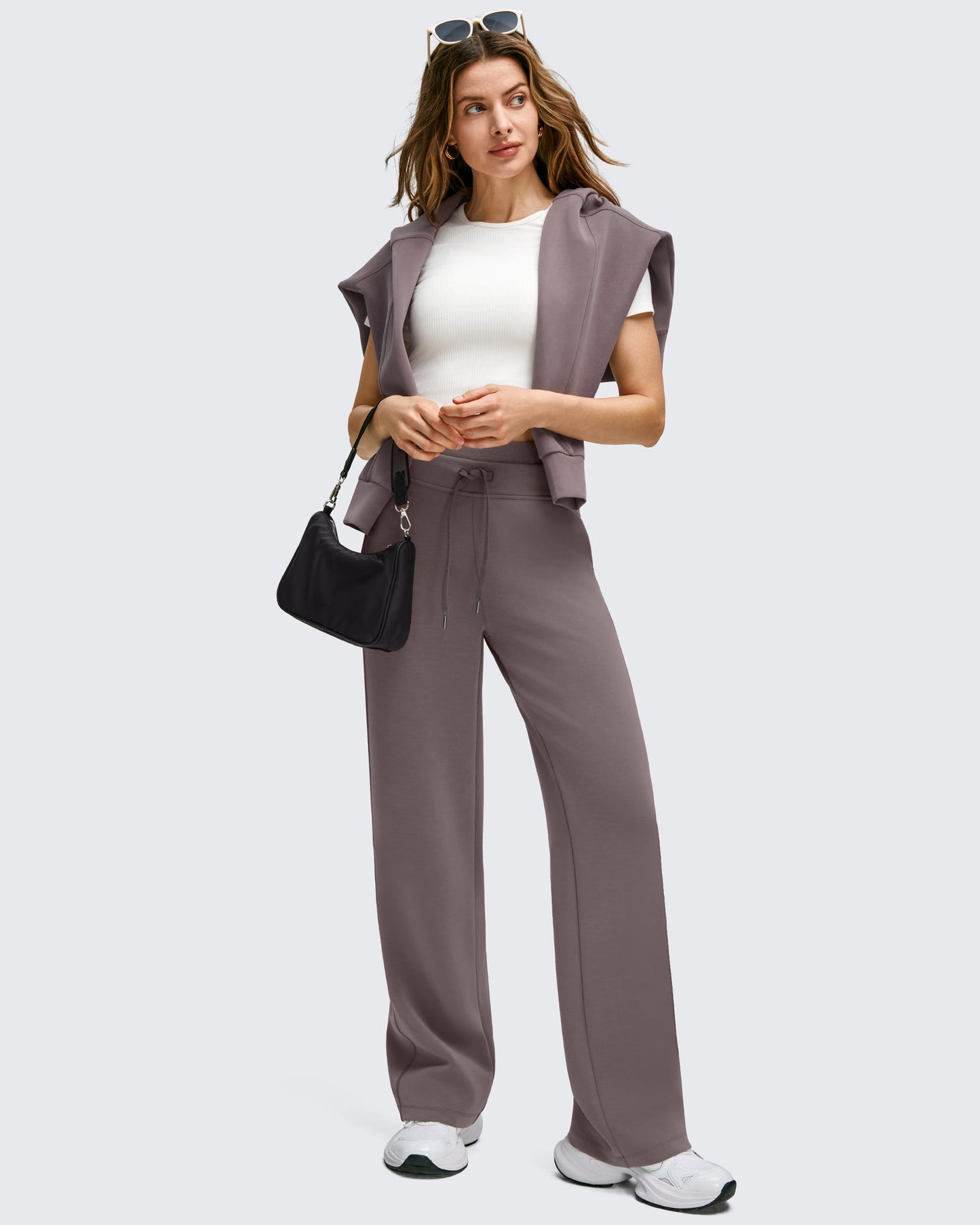 Pantalones Smoofit de Pernera Ancha con Cordón y Doble Capa en la Cintura