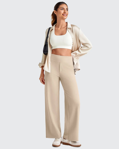 Pantalones Sastre Cortos Elásticos de Talle Alto EverGoing para Mujer (Talla Pequeña)