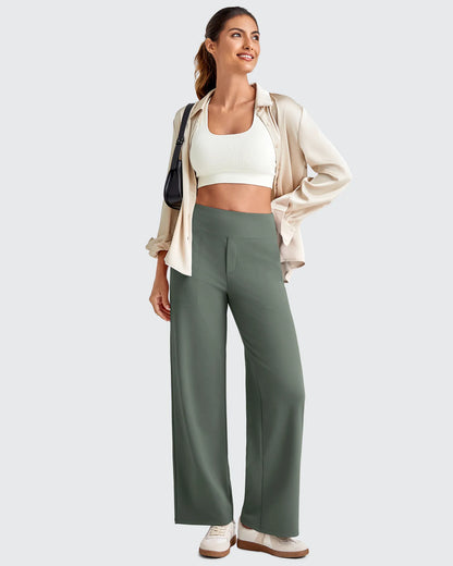 Pantalones Sastre Cortos Elásticos de Talle Alto EverGoing para Mujer (Talla Pequeña)