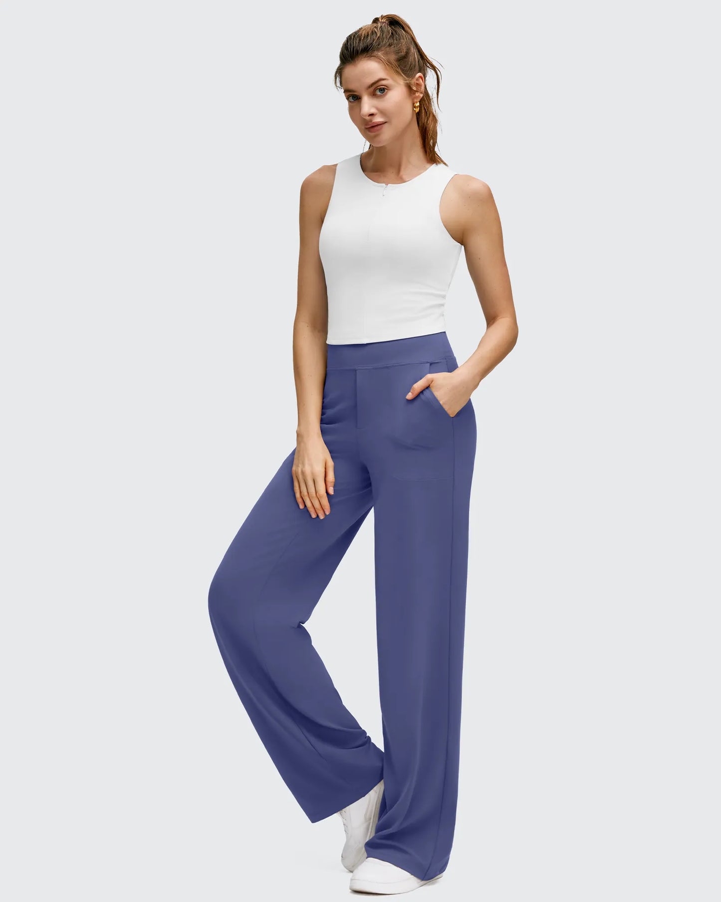Pantalones de yoga de pierna ancha de alta elasticidad BareFeel