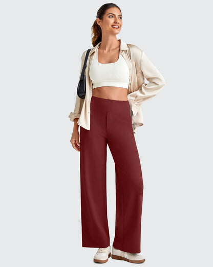 Pantalones de vestir capri elásticos de tiro alto EverGoing (talla regular)