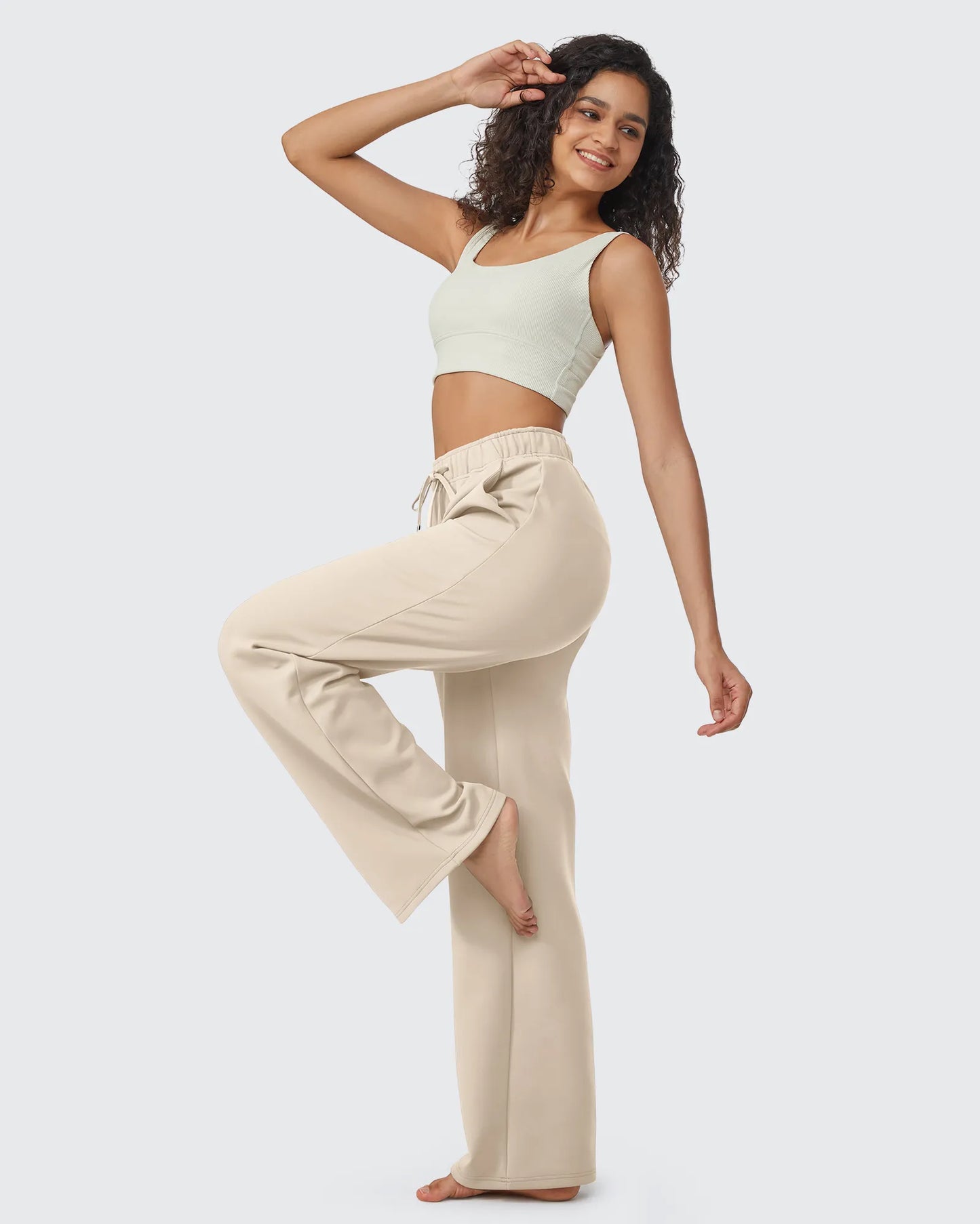 Pantalones casuales EverGoing largos con cordón y forro polar