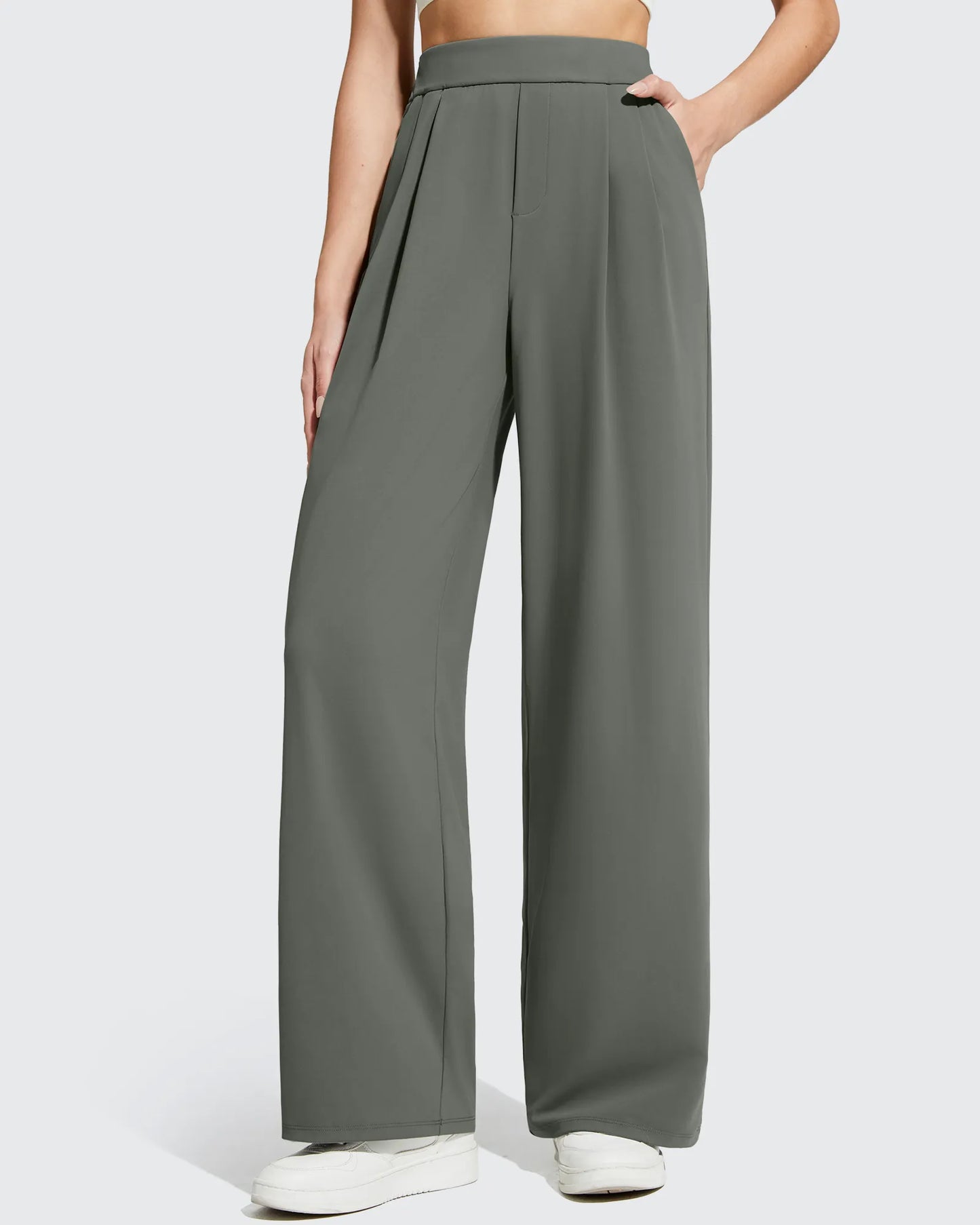 Pantalones Casuales de Vestir de Talle Alto ShiftReady