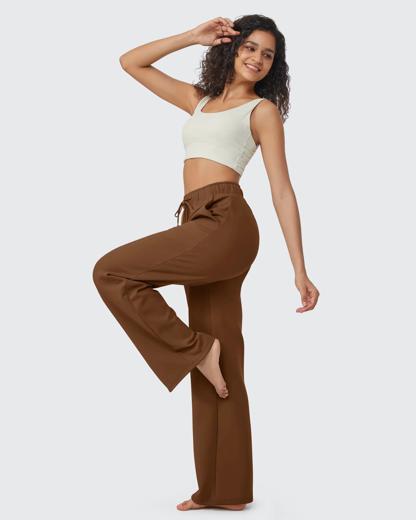 Pantalones casuales con cordón y forro polar EverGoing