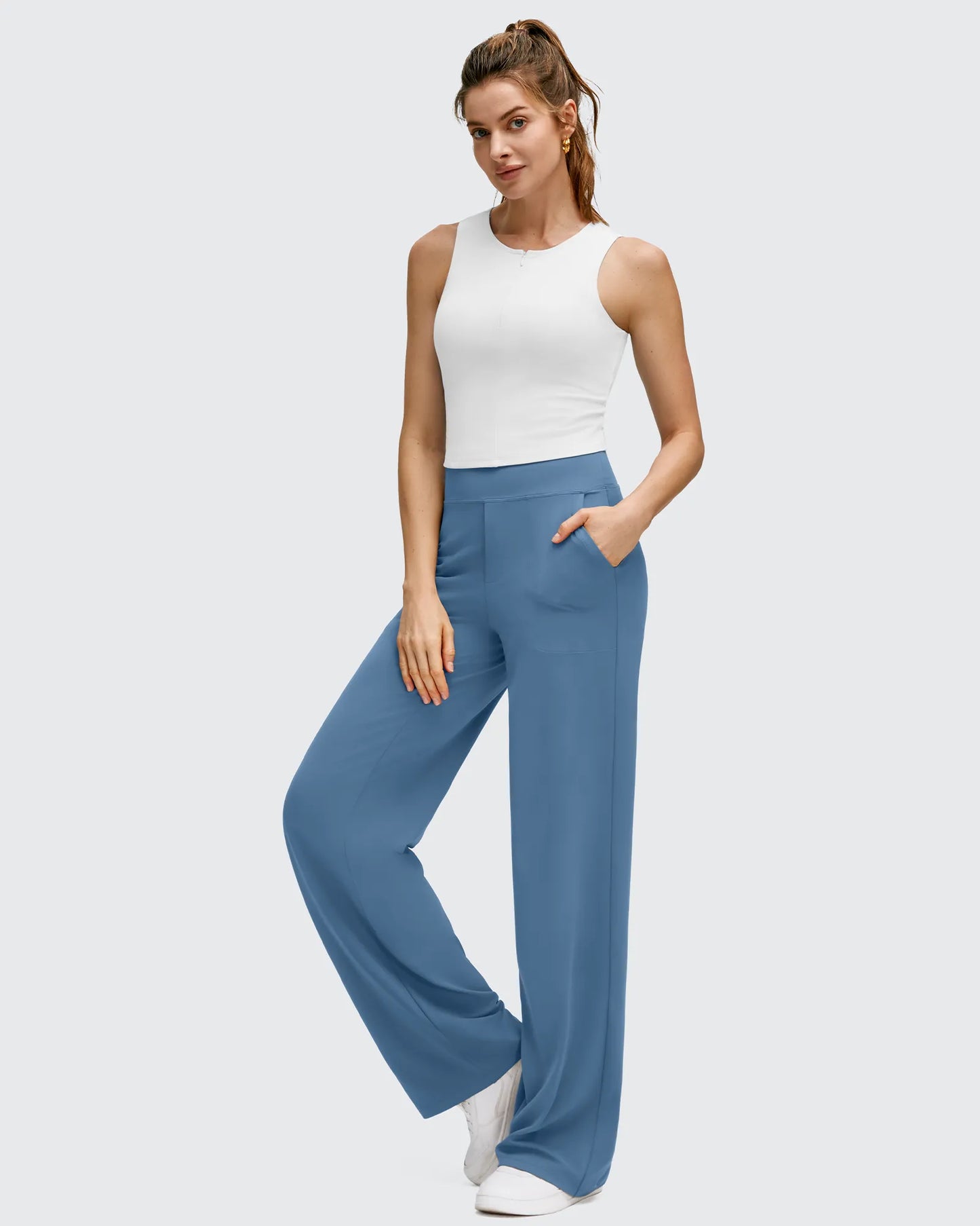 Pantalones de yoga de pierna ancha de alta elasticidad BareFeel