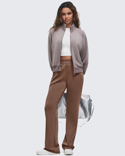 Pantalones de chándal de pernera ancha con cintura elástica Smoofit, corte regular