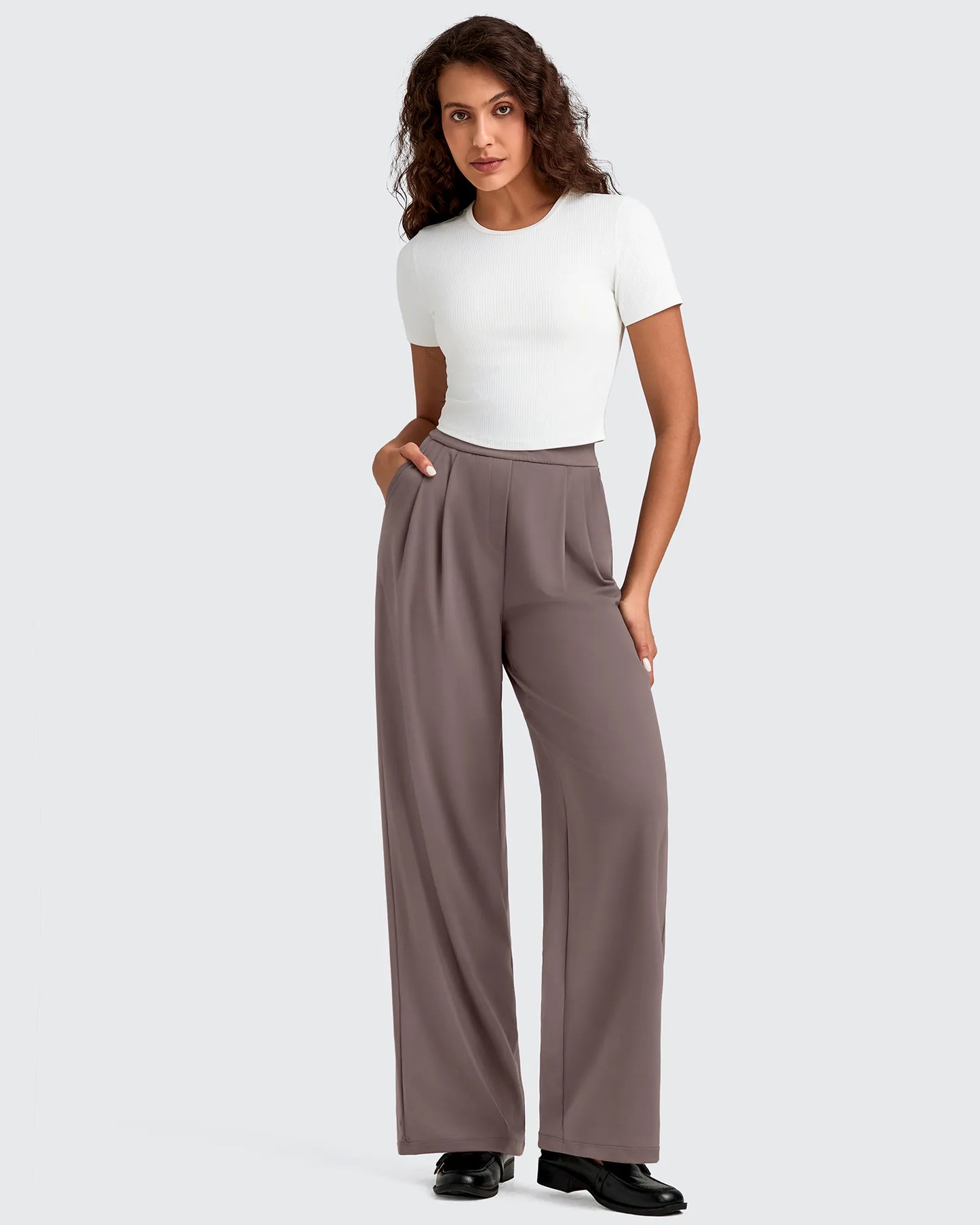 Pantalones Casuales de Vestir de Talle Alto ShiftReady