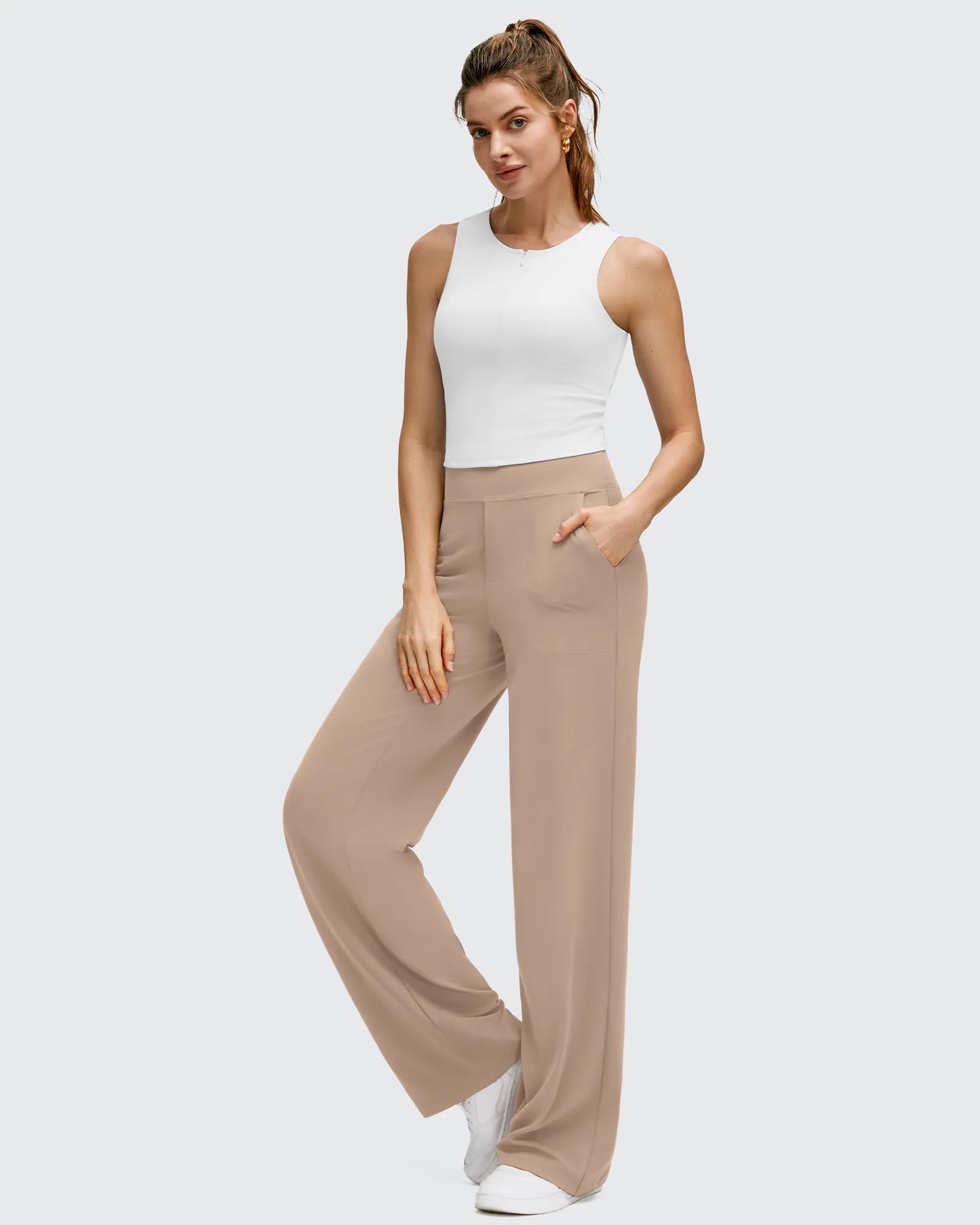 Pantalones de yoga de pierna ancha de alta elasticidad BareFeel