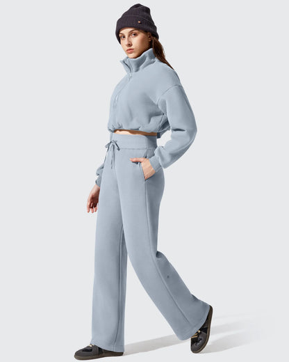 Pantalones térmicos de algodón con forro polar y cordón ajustable Flurrylux