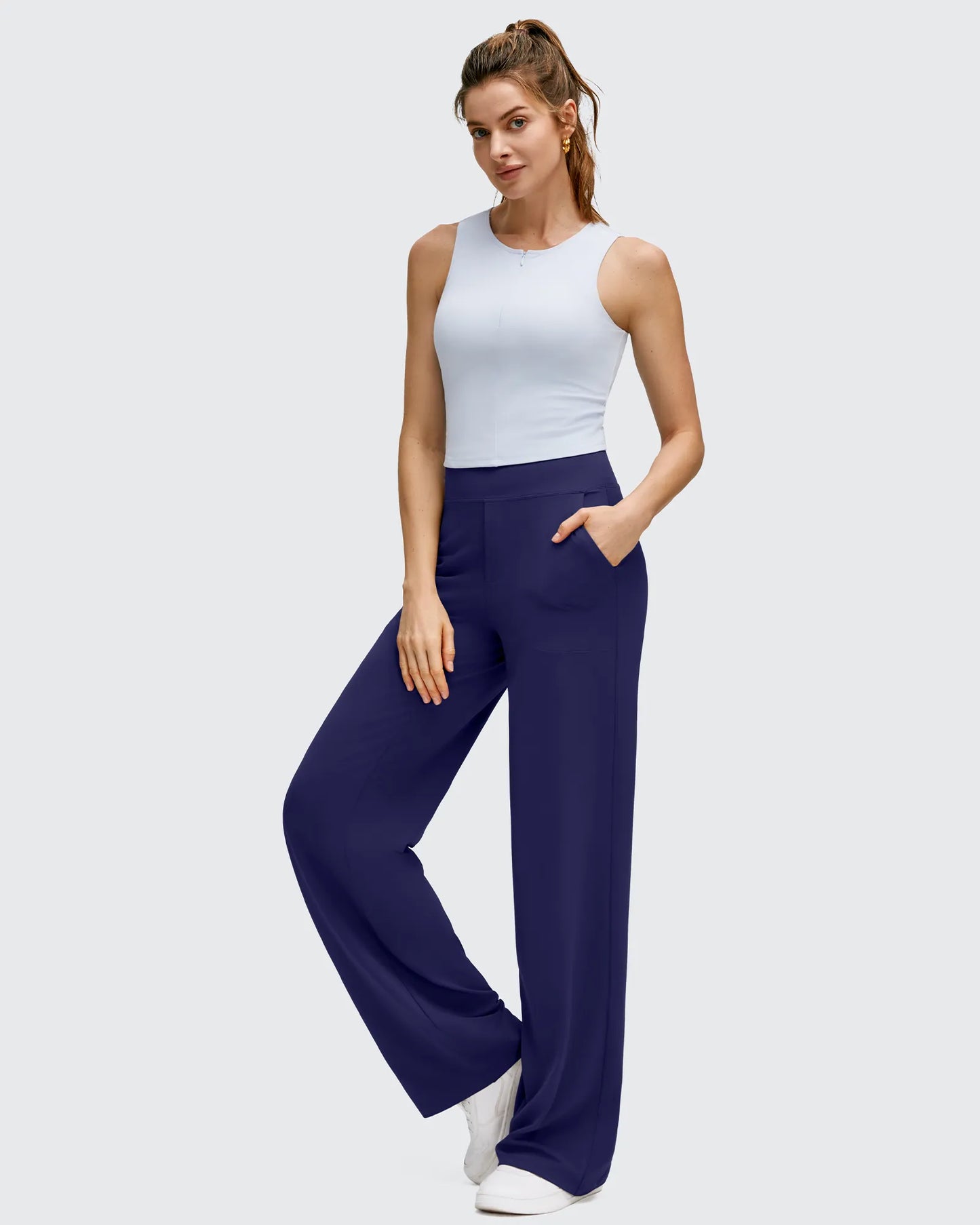 Pantalones de yoga de pierna ancha de alta elasticidad BareFeel