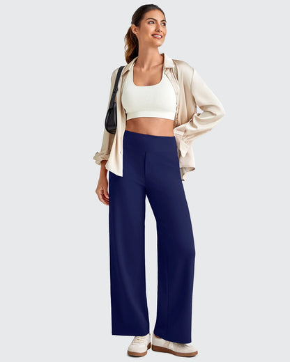 Pantalones de vestir capri elásticos de tiro alto EverGoing Tall