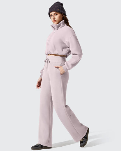 Pantalones térmicos de algodón con forro polar y cordón ajustable Flurrylux