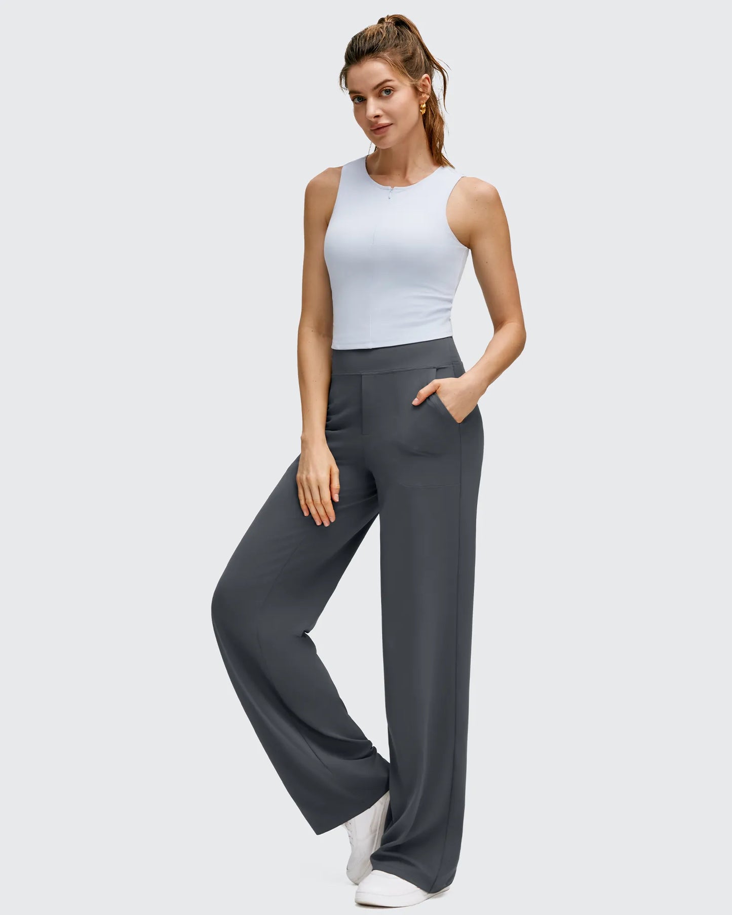 Pantalones de yoga de pierna ancha de alta elasticidad BareFeel