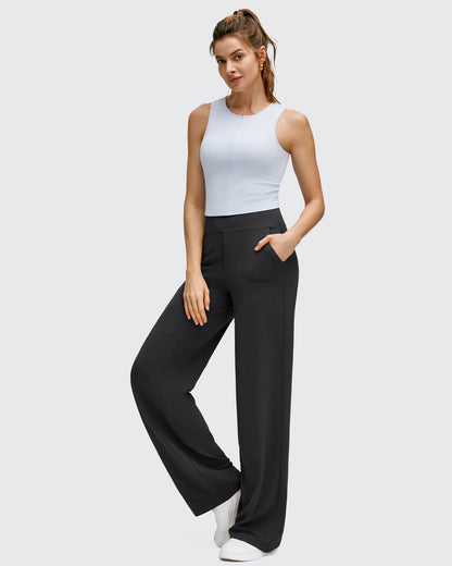 Pantalones de yoga de pierna ancha de alta elasticidad BareFeel