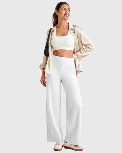 Pantalones de vestir capri elásticos de tiro alto EverGoing (talla regular)