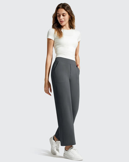 Pantalones de vestir informales largos hasta el tobillo BareFeel Faux Fly