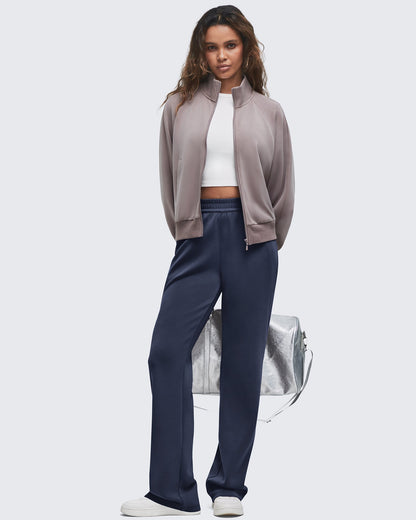 Pantalones de chándal de pernera ancha con cintura elástica Smoofit, corte regular