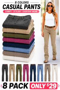 ⏰8 PACKS - Gray + Khaki + Olive + Pink + Navy + Light Blue + Taupe + White