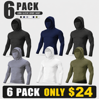 sudaderas con capucha-PAQUETE DE 6 (2 negras + 2 grises + 2 azul marino).