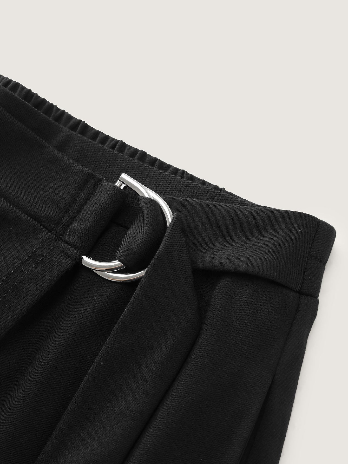 2-in-1 Side Buckle Wide-Leg Shorts