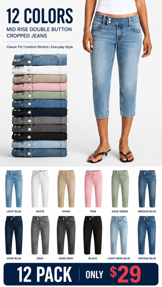 Low Rise Denim Capri Pants, 21" Inseam, Women's 0-20