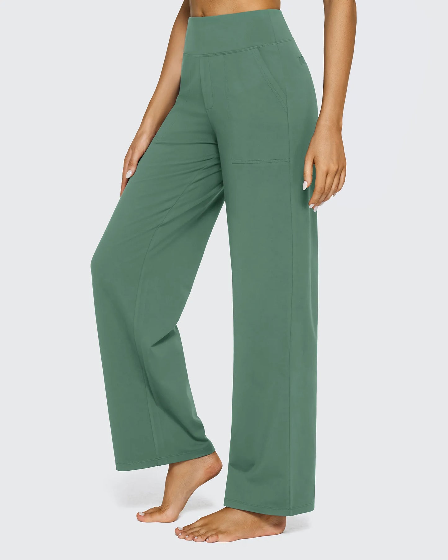 Pantalones de Negocios Informales de Talle Alto Sueltos EverGoing 27''