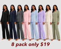 Solid-Color Pajama Set (8-Pack)