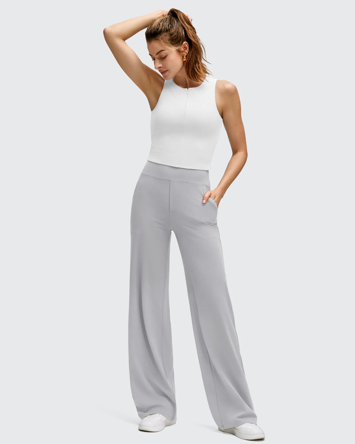 Pantalones de yoga de pierna ancha de alta elasticidad BareFeel