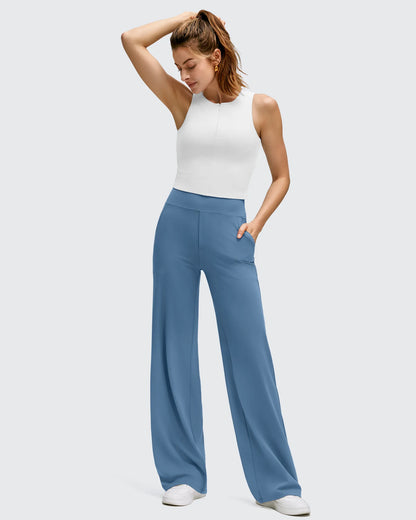 Pantalones de yoga de pierna ancha de alta elasticidad BareFeel