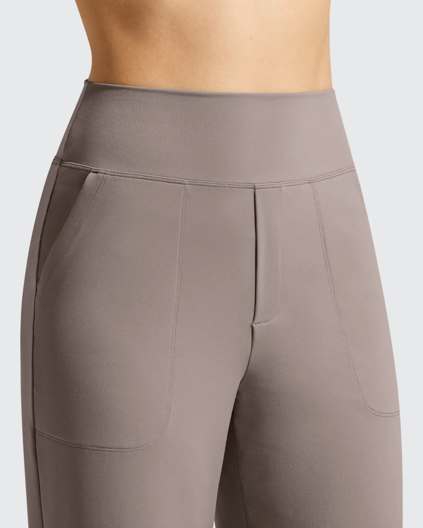 Pantalones de vestir informales largos hasta el tobillo BareFeel Faux Fly