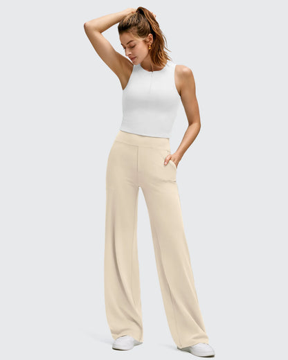 Pantalones de yoga de pierna ancha de alta elasticidad BareFeel