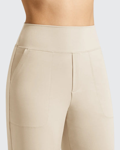Pantalones de vestir informales largos hasta el tobillo BareFeel Faux Fly