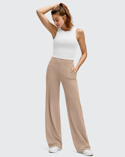 Pantalones de yoga de pierna ancha de alta elasticidad BareFeel
