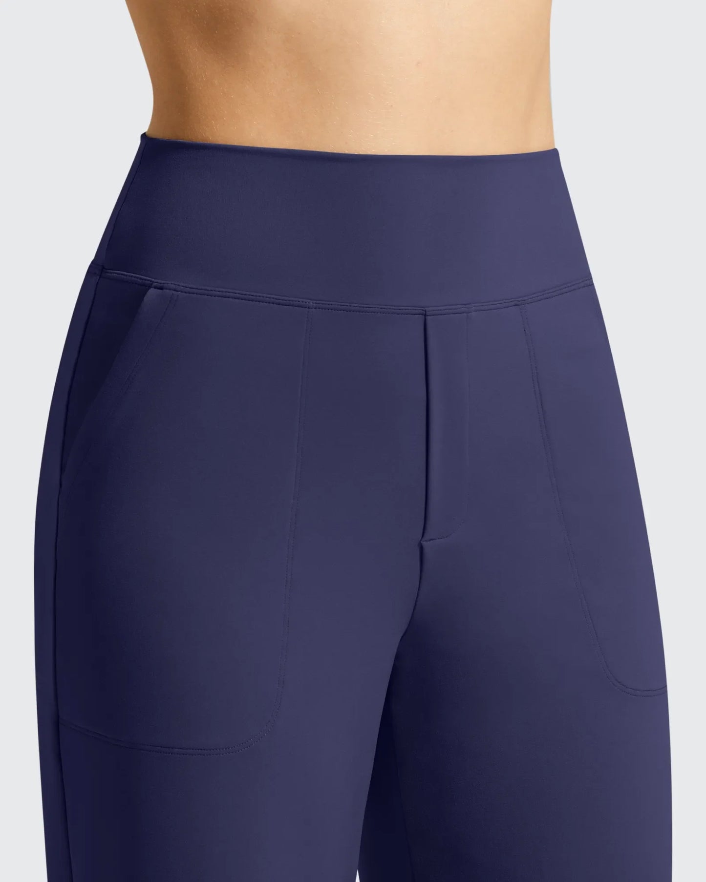 Pantalones de vestir informales largos hasta el tobillo BareFeel Faux Fly