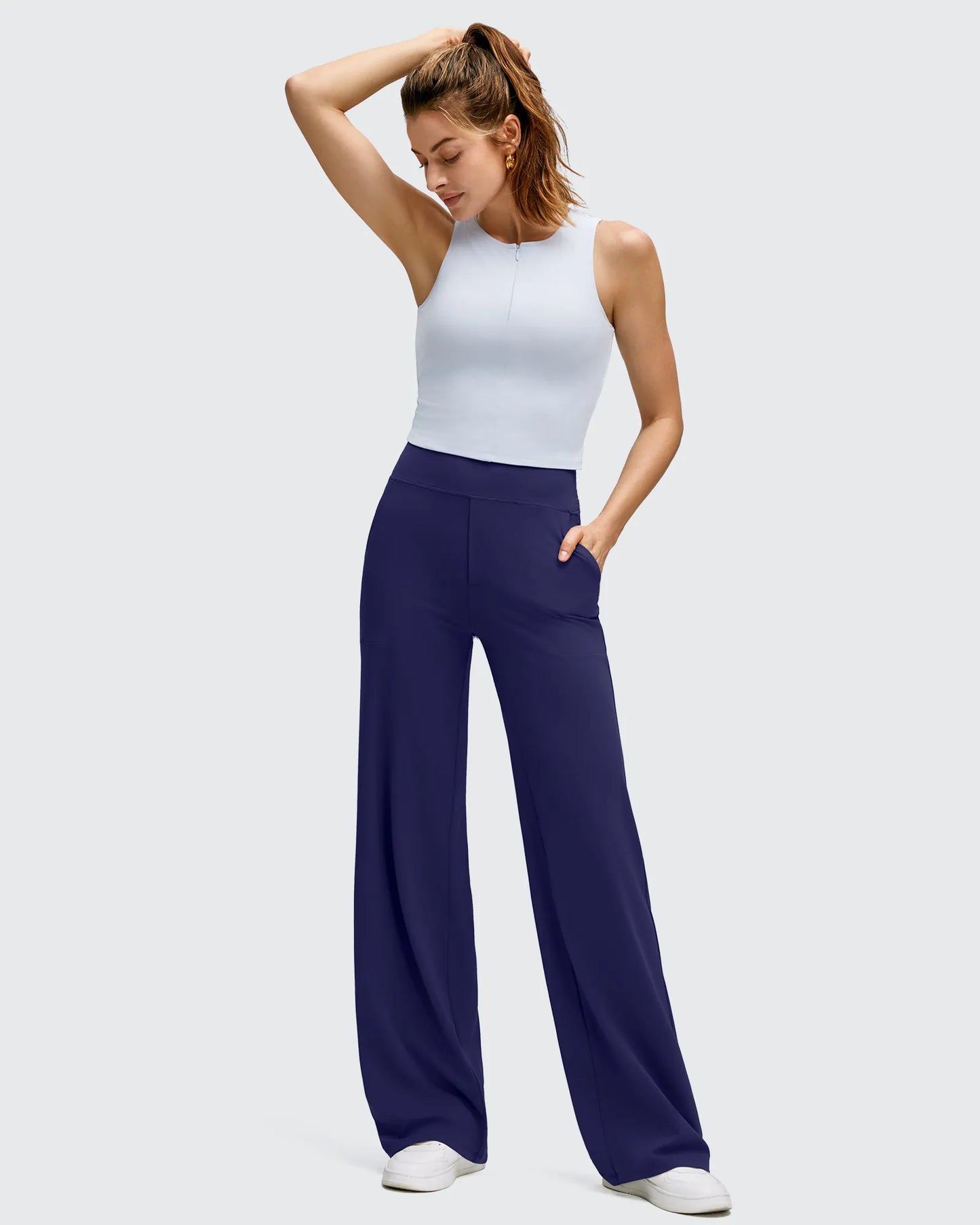 Pantalones de yoga de pierna ancha de alta elasticidad BareFeel