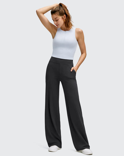 Pantalones de yoga de pierna ancha de alta elasticidad BareFeel