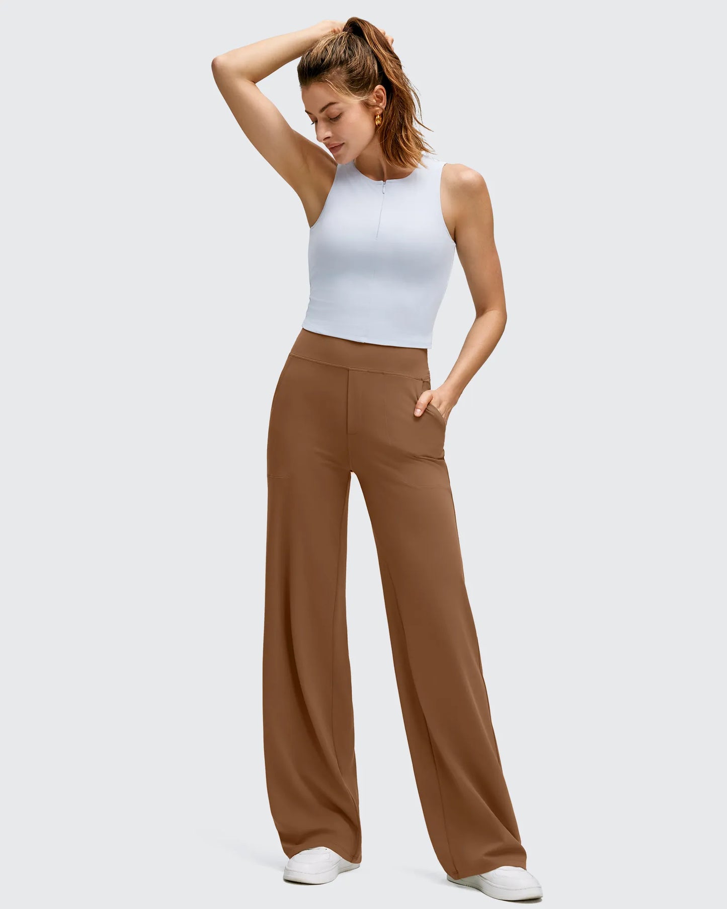 Pantalones de yoga de pierna ancha de alta elasticidad BareFeel