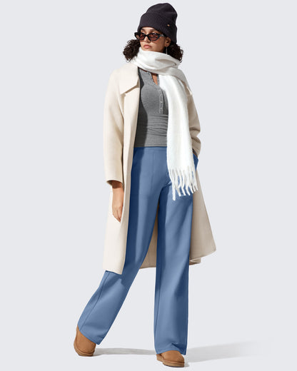 Pantalones de vestir de talle alto con forro polar EverGoing